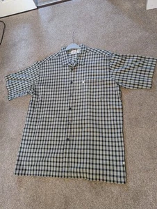 Vintage Anker blau, gelb Cheak Button Up Hemd Herren Medium 90s Kragen - Bild 1 von 10