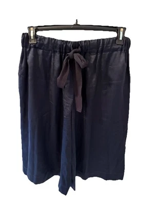 Pantalones Cortos Largos RAEY Cintura Elástica Azul Sedoso Suave M/L Bolsillos ¡Lujosos! Foto 1 de 4