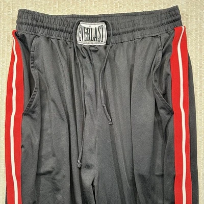 Calça de boxe vintage Everlast faixa preta vermelha e branca XXL - Imagem 1 de 4