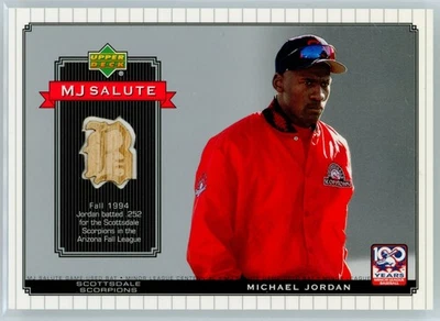 Michael Jordan 2001 Upper Deck Juego Usado Bate MJ Salute - ML Centennial #MJ-B11 Foto 1 de 2