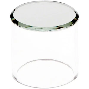 Plymor Clear Acrylic Cylinder Display Riser with Mirror Top, 2" H x 2" D - Picture 1 of 1