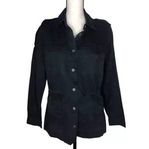 NEW Buffalo David Britton Black Twill Drawstring Waist Jacket NWT - Picture 1 of 16