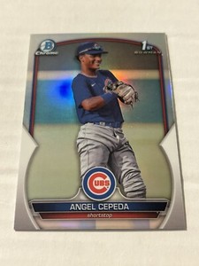 2023 BOWMAN CHROME ANGEL CEPEDA 303/499 1ST REFRACTOR CUBS SP