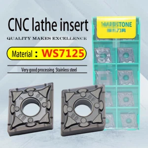 10PCS CNMG120404-BF WS7125  CNMG 431 CNC Carbide inserts for pstainless steel - Picture 1 of 6