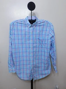 Izod Multi Color Blue Long Sleeve Button Front Shirt - Size XXL - Picture 1 of 2