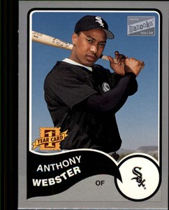 2003 Bazooka Silver Chicago White Sox Baseball Card #172 Anthony Webster