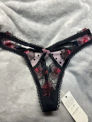 Tanga For Love & Lemons Victoria’s Secret Zinnia cintura alta bordada PEQUENA - Imagem 1 de 4