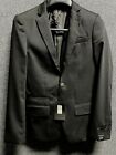 River Island Wool Rich Skinny Fit Black Suit Jacket 34R Td112 Nn 07