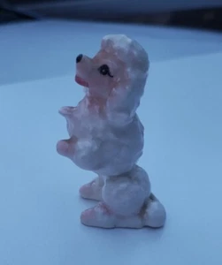 Vintage weißer Pudel Hund Figur Miniatur Porzellan - Bild 1 von 9