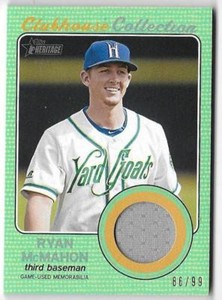 2017 TOPPS HERITAGE MINORS - GREEN BORDER - JERSEY RELIC - RYAN MCMAHON /99