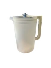 Vintage Tupperware #1416 1 Gallon Pitcher Sheer Country Blue Push Button Lid