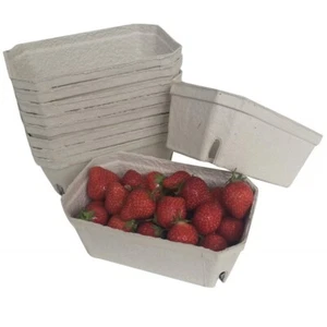 Nutley's Fruit Punnets Fibre Biodegradeable Compostable Recycled 500g - Picture 1 of 2