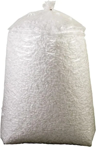 MADE IN USA BIODEGRADABLE  PACKING PEANUTS WHITE- 20 CUBIC FEET  ONE BAG - Image 1 of 1