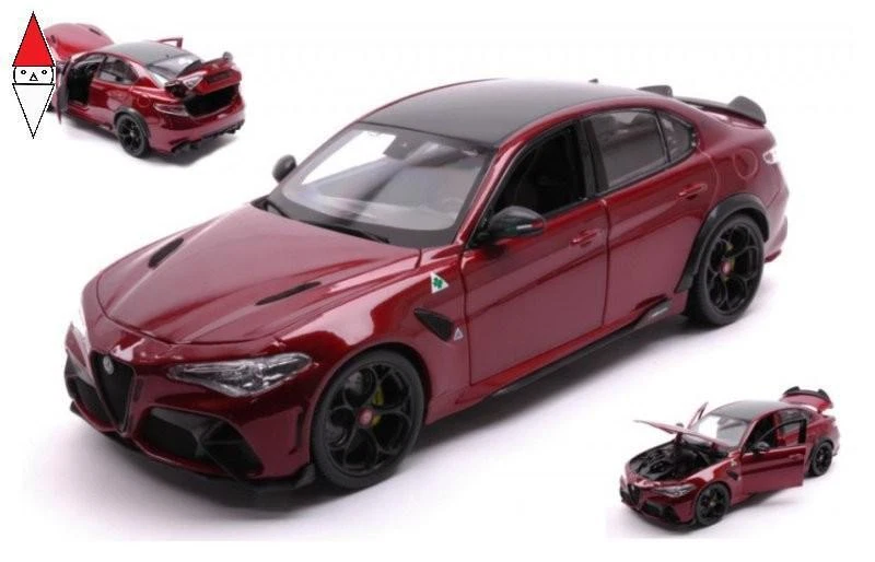BURAGO 1 18 AUTO DIE CAST ALFA ROMEO GIULIA GTA ROSSO SCURO ART 18-11048