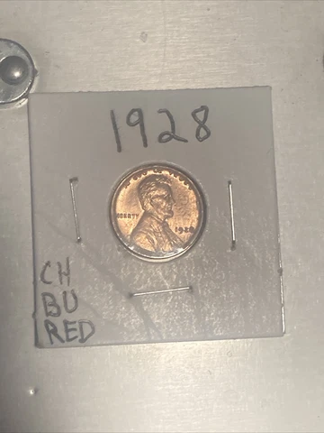 1928 1C Wheat Penny CH BU UNC RD LAMINATED ERROR 🔥RARE🔥 Cover