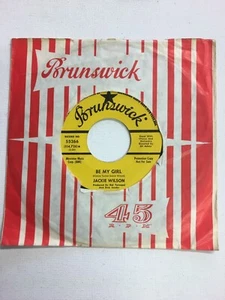 Jackie Wilson - Big Boss Line / Be My Girl VG+ 7" Vinyl 45 Brunswick 55266 PROMO - Picture 1 of 5