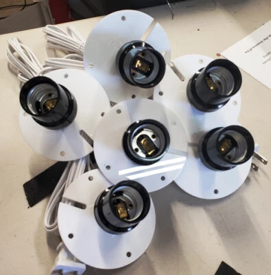 Blow Mold Light (SIX) 8 FT  AC Cord  3.5" Acrylic plate. Best Light Kit on eBay! - Image 1 of 4