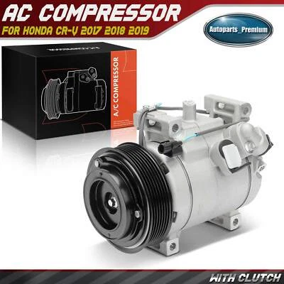 A/C Compressor with 7-Groove Pulley for Honda CR-V 2017-2019 L4 2.4L 388105PHA01 - Image 1 of 4
