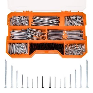 1080pcs Nail Assortment Kit Small Nails Nails Nails for Hanging Pictures Pict... - Picture 1 of 7