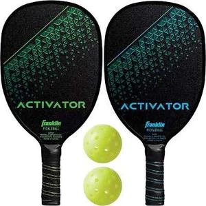 Franklin Sports Pickleball Paddle and Ball Set -Wooden Rackets + Pickleballs - Picture 1 of 13