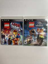 Lot Of 2 PS3 Games The Lego Movie/ Jurassic World Original Packaging And Inserts