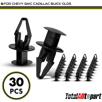 30 piezas clips de retención de parachoques de rueda de guardabarros para Chevrolet Buick Cadillac 8 mm nailon Foto 1 de 4