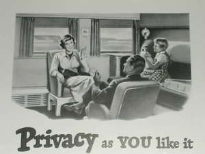 1950 SANTA FE Railroad advertisement, ATSF warbonnet diesel, in private room - Picture 1 of 3
