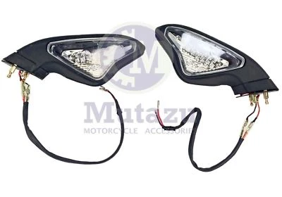 Rear view Mirrors LED Turn Signal Blinker for DUCATI 848 1098 1198 1098S/R 1198R - Image 1 of 2