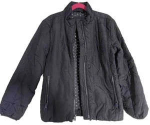 Gap Kids Girl's Quilted Lightweight Jacket Size Medium (8) Navy Blue w/polkadots - Picture 1 of 13