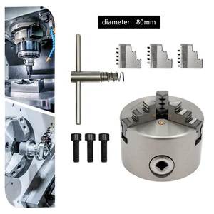3 Backenfutter Drehbankfutter Dreibackenfutter 80MM Drehmaschinenfutter - Bild 1 von 20