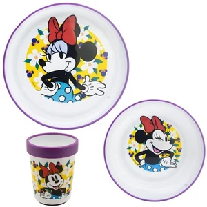 Disney Minnie Maus Kinder Geschirr-Set 3 tlg antirutsch Becher Teller Schüssel - Bild 1 von 8