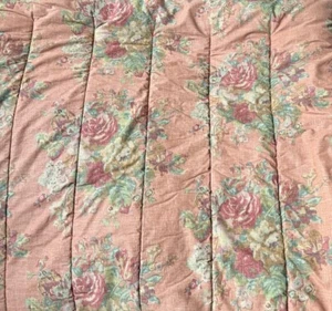 Excellent RARE Ralph Lauren MAURA *KING Bed COMFORTER Shabby Pink FLOWERS Floral - Picture 1 of 11