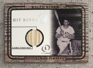 RALPH KINER 2001 FLEER LEGACY HIT KINGS GAME USED BAT