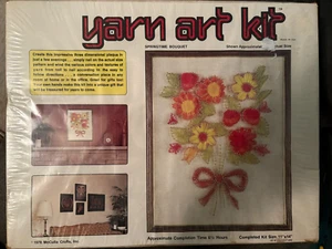 McCulla Crafts Yarn Art Kit SPRINGTIME BOUQUET 11"x14" 1978 Sealed NIB NOS - Picture 1 of 5