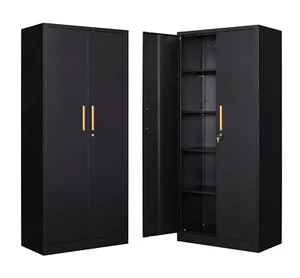 71" Metal Storage Cabinet with long handle and adjustable shelves,Lock for Home - Picture 1 of 6