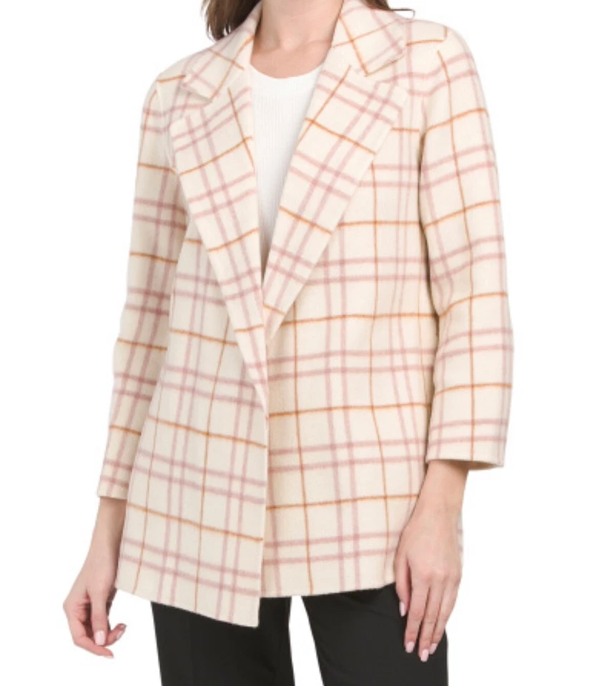 Theory Women's Beige Theory Clairene Autumn checked blazer Size S