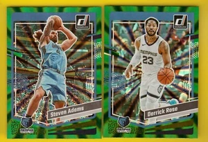 2023-24 Donruss Memphis Grizzlies Green Laser Lot Derrick Rose & Steven Adams - Picture 1 of 1