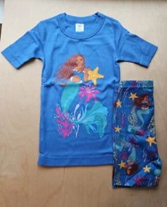 NWT HANNA ANDERSSON DISNEY LITTLE MERMAID SHORT JOHN PAJAMAS 120 6 7  SOLDOUT - Picture 1 of 5