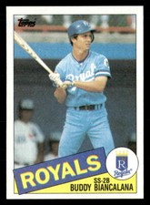 Buddy Biancalana 1985 Topps Rookie Card #387 Kansas City Royals