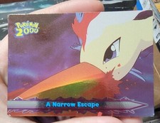 Topps Pokemon: The Movie 2000 series "A narrow escape" Rainbow Foil #53