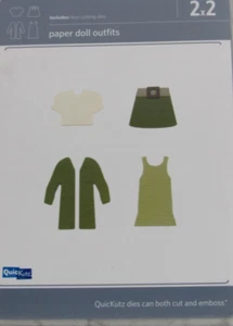 QuicKutz Paper Doll Outfits 2x2, 4 Cutting Die Set 4PK-2x2-0003 - Picture 1 of 2
