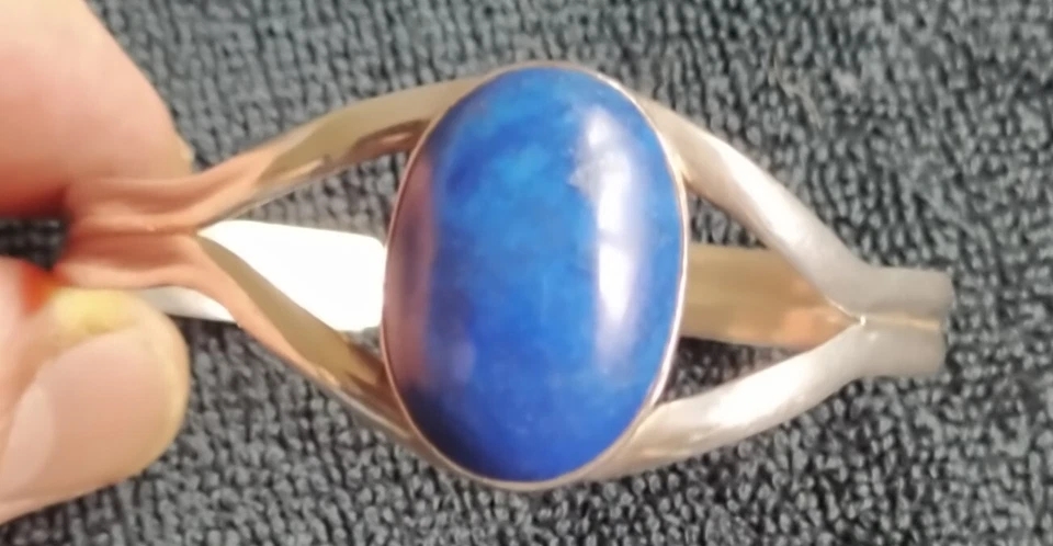 bracciale in argento etnico egiziano 925 lapis - Immagine 1 di 3