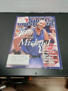 Etichetta illustrata sportiva da edicola Michael Jordan febbraio 2003 vintage - Foto 1 di 5