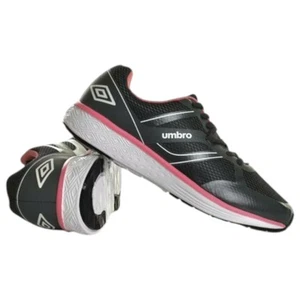 Umbro Enim Womens Runners Trainers Shoes Dark Grey / Coral - Picture 1 of 3