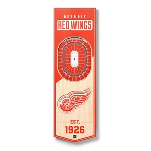 NHL Detroit Red Wings 3D Stadium 6x19 Banner - Little Caesars Arena - Picture 1 of 8