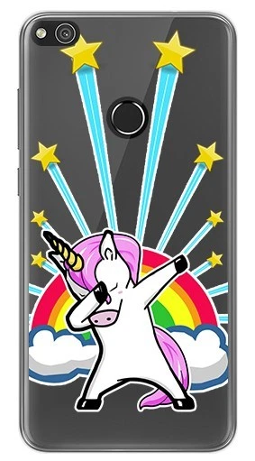 Cover In Gel Trasparente Per Huawei P8 Lite 2017 Design Unicorno Disegni - Immagine 1 di 1