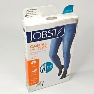 JOBST Argyle Pattern 20-30 mmHg Compression Stockings Blue Knee Size L Petite - Picture 1 of 6