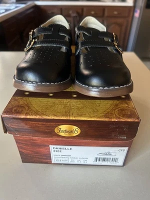 Классические черные детские туфли Footmate Danielle размер 13 с двумя пряжками - Изображение 1 из 4