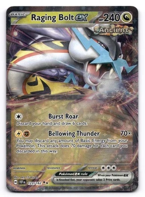 Raging Bolt ex NM 123/162 SV05: Temporal Forces Pokemon TCG Holo - Image 1 of 2