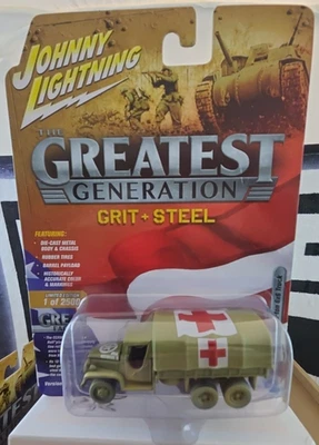 Johnny Lightning Greatest Generation Grit & Steel GMC CCKW 2-1/2 Ton 6x6 Truck - Image 1 of 4